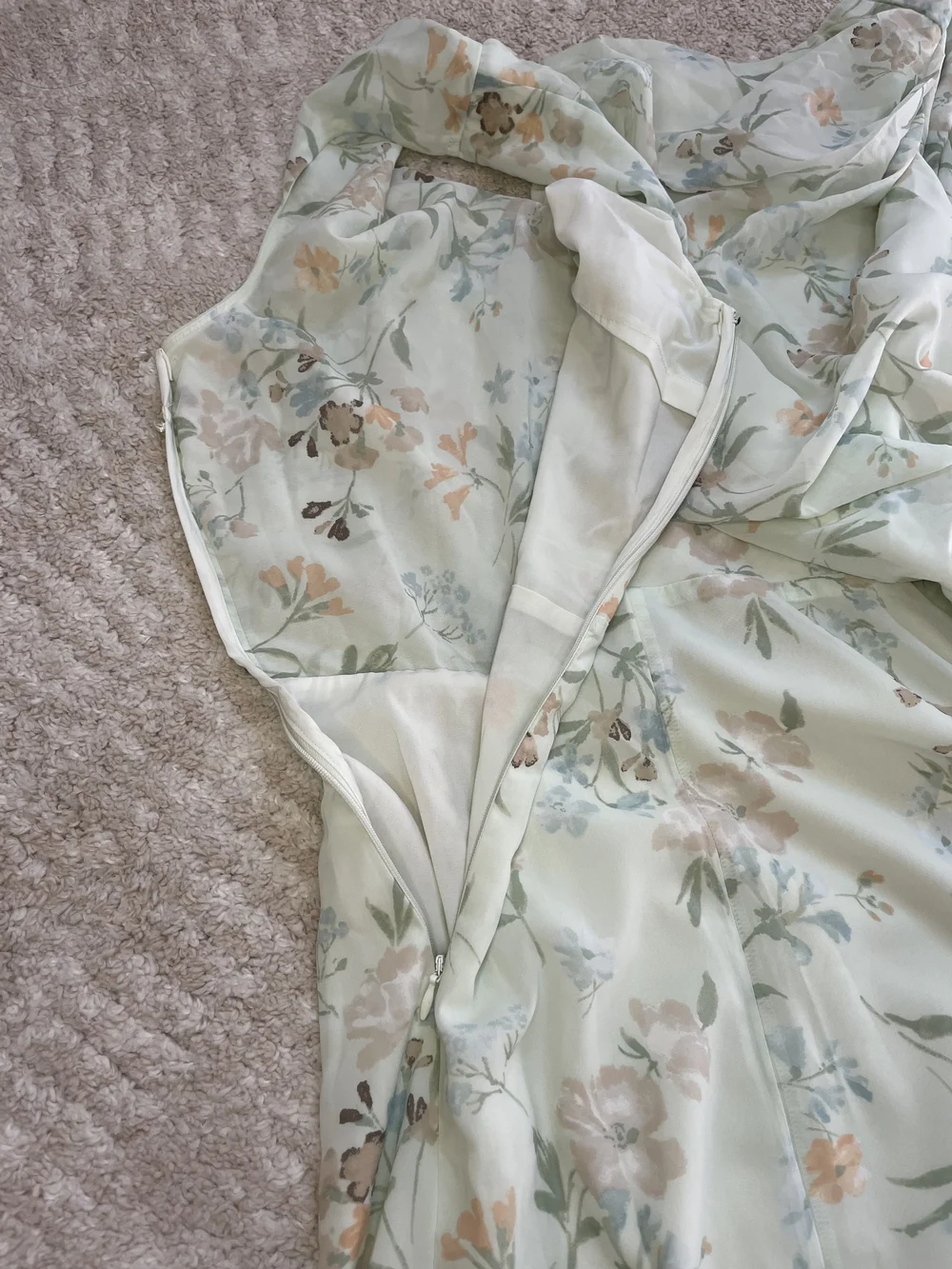 Abercombrie & Fixh NWT Sleeveless Floral Cowl Back Maxi Dress - Mint Size M